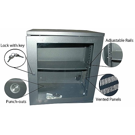 Electriduct Electriduct Wall Mount Cabinets QWM-ED-4U-N